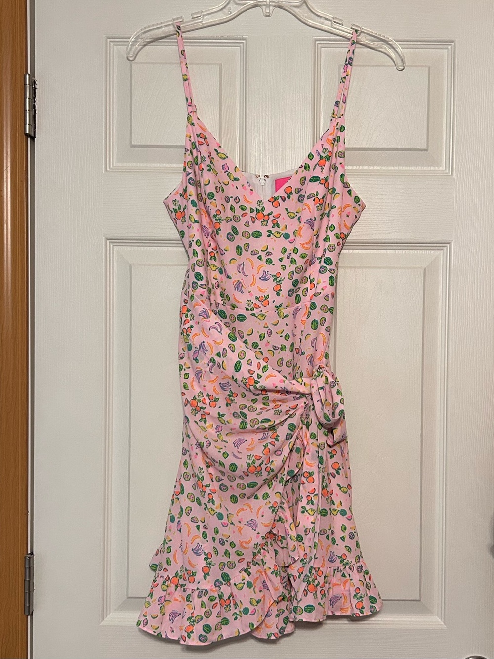 Lilly Pulitzer Alisa Ruffle Wrap Dress Juicy Fruit 6